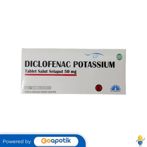 Diclofenac Potassium Mulia 50 Mg Box 50 Tablet