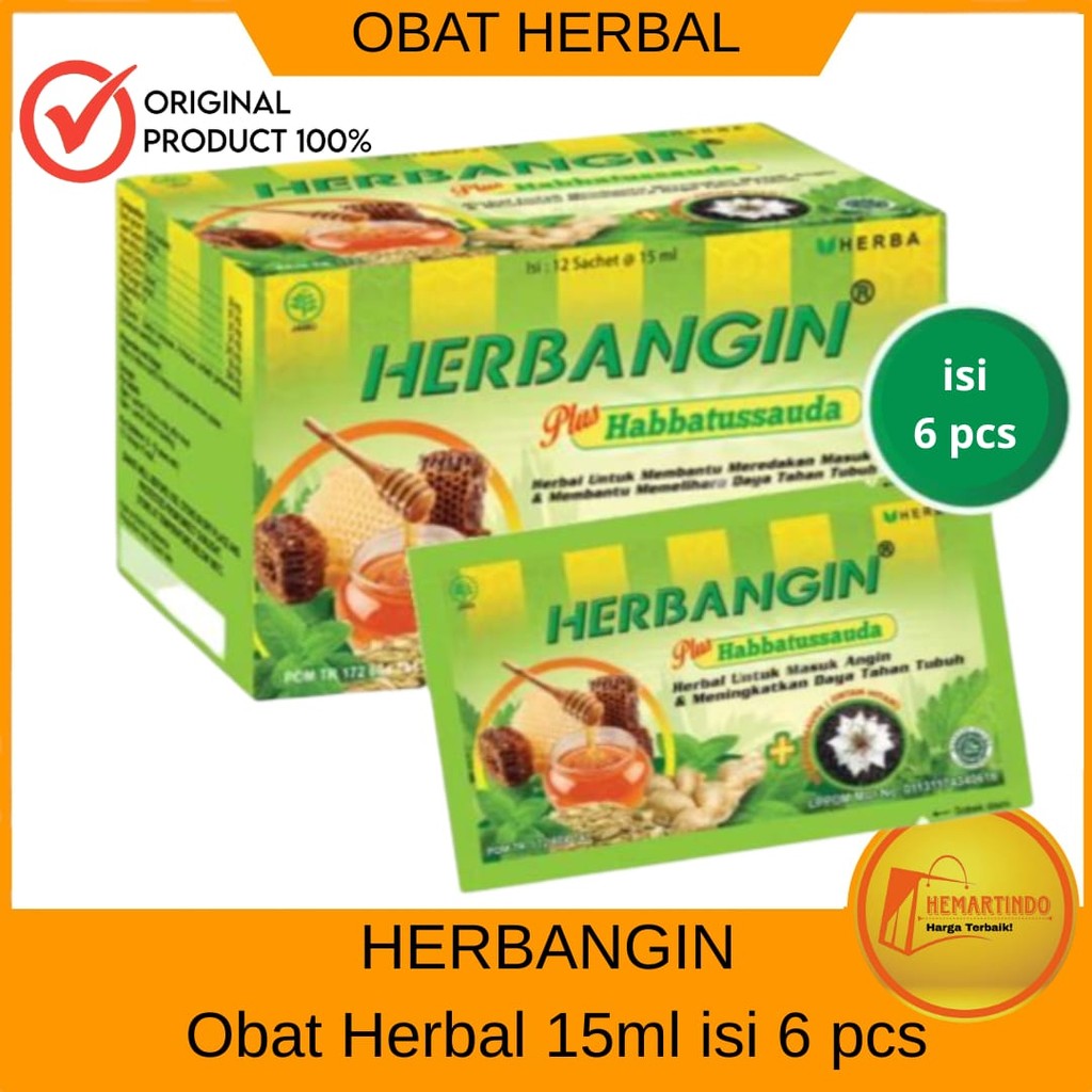 

Herba Herbangin Herbal Plus Habbatussauda isi 6 Sachet