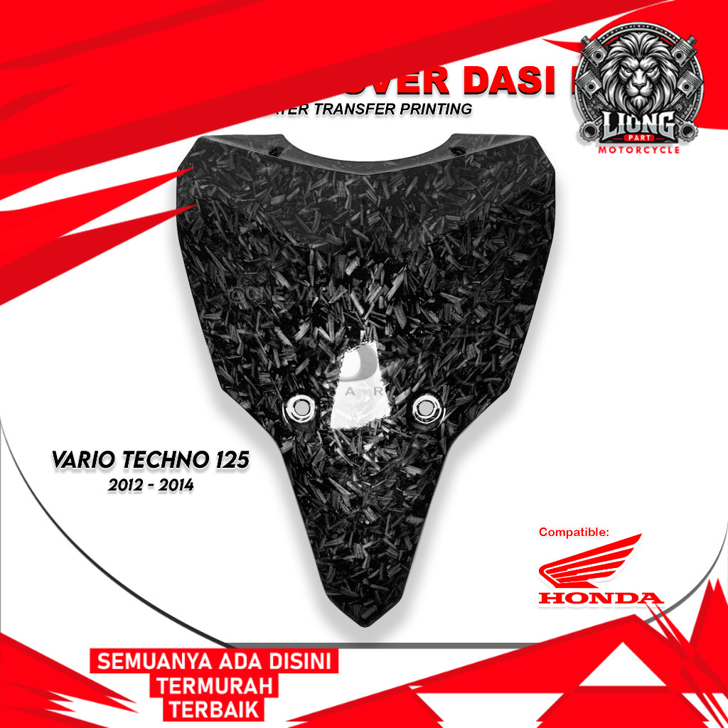 LIONGPART - DASI PANEL DEPAN CARBON FORGED VARIO BOHLAM OLD / DASI DUDUKAN PLAT VARIO TECHNO 125 CAR