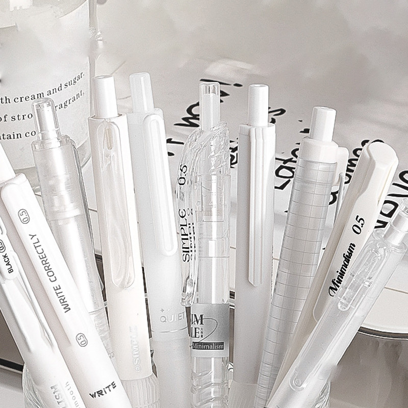 

5Pcs Simplicity Fashion Gel Pen Set Solid Color Cute Quick Drying Neutral Pens Lovely Student Stationery School Office Supplies