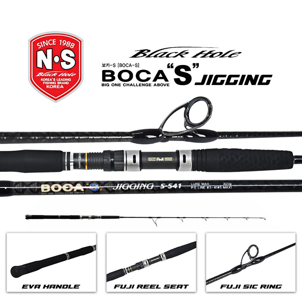 NS BLACK HOLE Joran Pancing Spinning BOCA S Jigging 8-Axis carbon + Nano Carbon Blank Fuji Component
