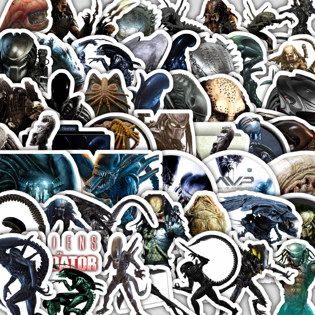 

Stiker Cutting Pack Stiker Movie Series Alien vs Predator Karakter Mix 2 Isi 100Pcs Series Aesthetic Lucu Keren Untuk Koper Bahan Vynil