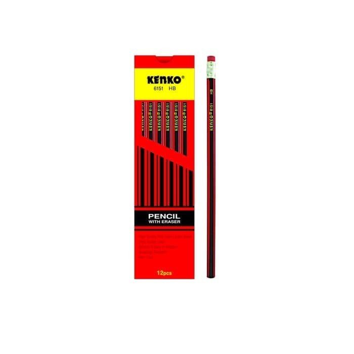 

Kenko Pensil HB 6151 With Eraser / Pensil+Penghapus Murah Berkualitas