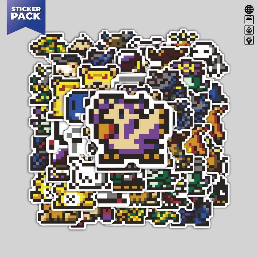 

[100PCS]Stiker Pack Stiker Pixel Digimon V16 Aesthetic Vinyl Anti Air Dekorasi Sticker Laptop Buku Journal Koper Helm Casing HP Gitar Helm Skateboard