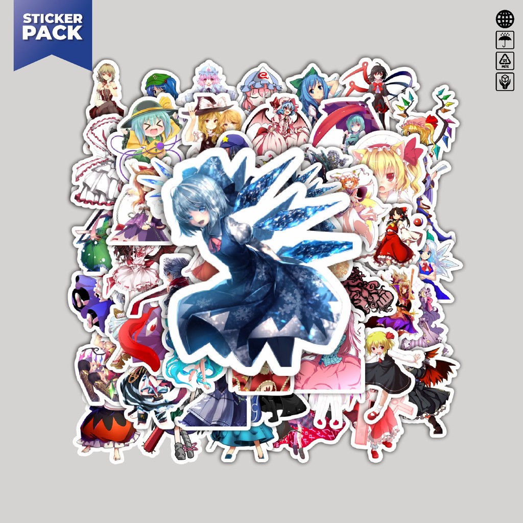

[100PCS]Stiker Pack Stiker Game Series Touhou Project Karakter Mix 8 Aesthetic Vinyl Anti Air Dekorasi Sticker Laptop Buku Journal Koper Helm Casing HP Gitar Helm Skateboard