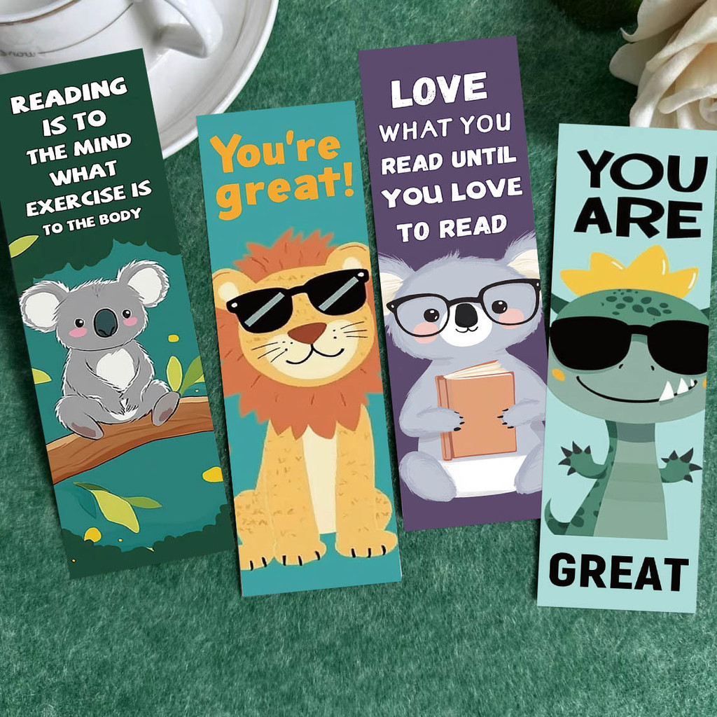 

30Pcs Animal Reading Bookmarks Vibrant Page Markers & Clips Perfect for Readers Teachers and Party Favors