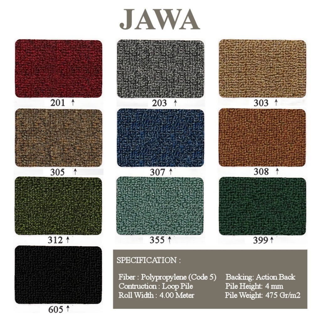 KARPET KANTOR NOBEL METERAN LEBAR 2METER TEBAL 6mm