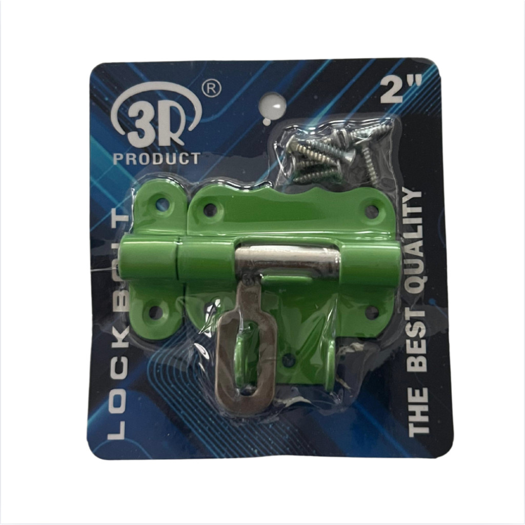 3R Grendel Overval 2 Inch 2" HIJAU / Grendel Pintu Tebal 2inch