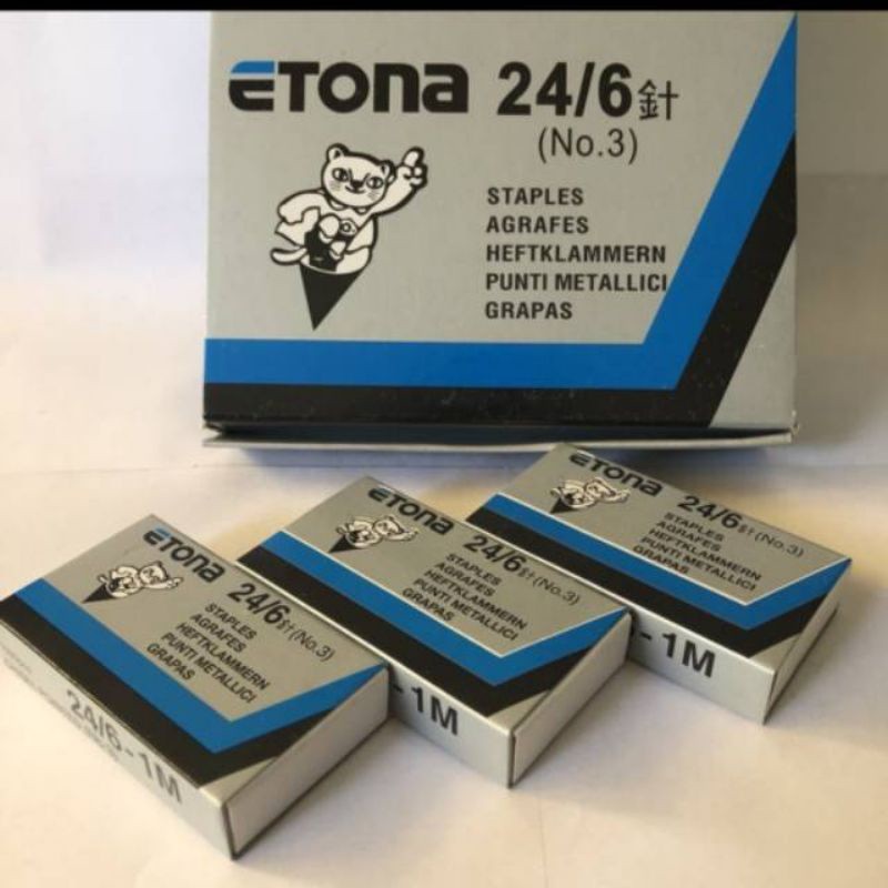 

Isi staples Etona No.3/24/6 ( 1pak/20kotak )