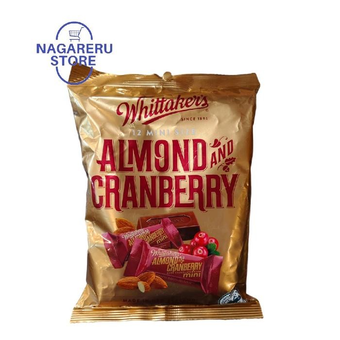 

Whittaker's 12 mini size almond and cranberry 180gr