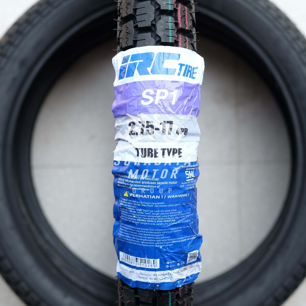 Ban Luar IRC 275-17 SP1 Sepeda Motor Sama NR6 Supra Jupiter Belakang Semi Trail Tahu