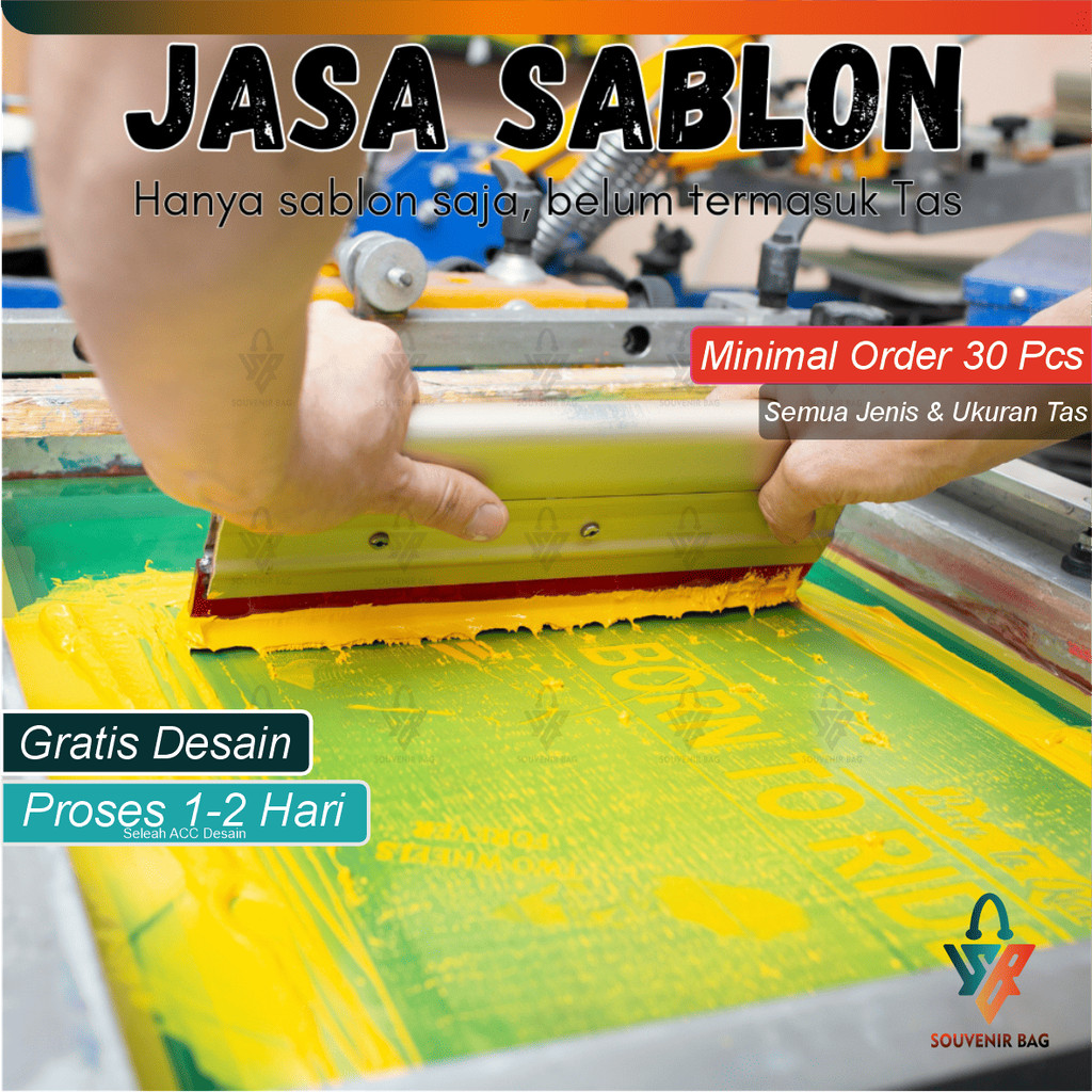 JASA SABLON Tas Kain Spunbond Custom desain Tali Jinjing ToteBag Goodie Bag Souvenir Semua Ukuran