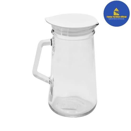 BEST QUALITY Teko Air Minum Slock/Pitcher Kaca Made In Korea  1.2 Ltr _Putih