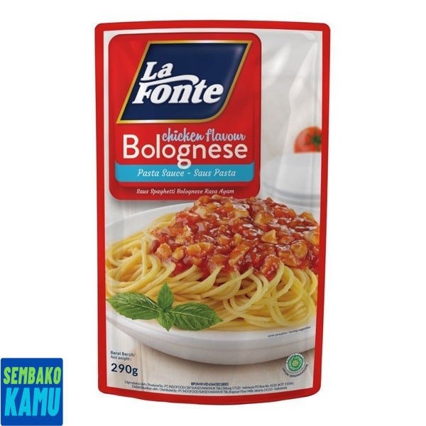 

Lafonte Saus Spaghetti Bolognese Rasa Ayam 290 gr - Pasta