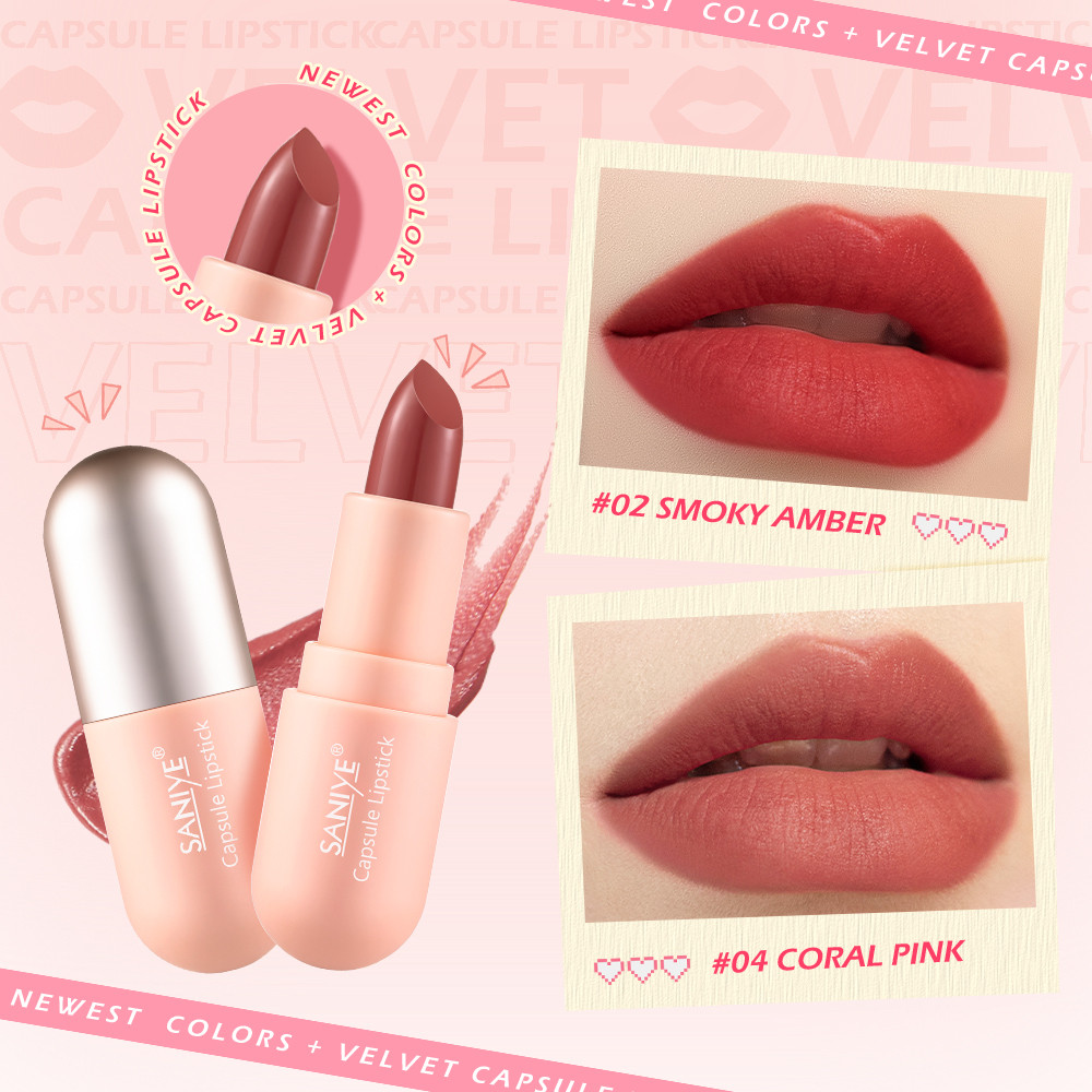 SANIYE Golden Velvet Lipstik Matte Kapsul K1139