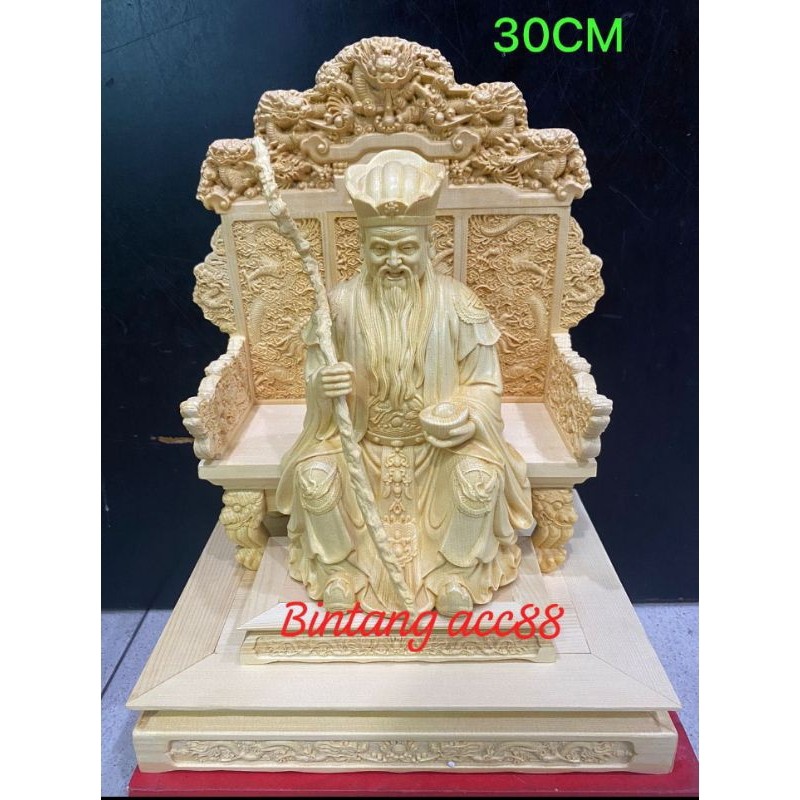 patung dewa bumi/ tecukong / tutikong - 9 naga - 12inch - kayu