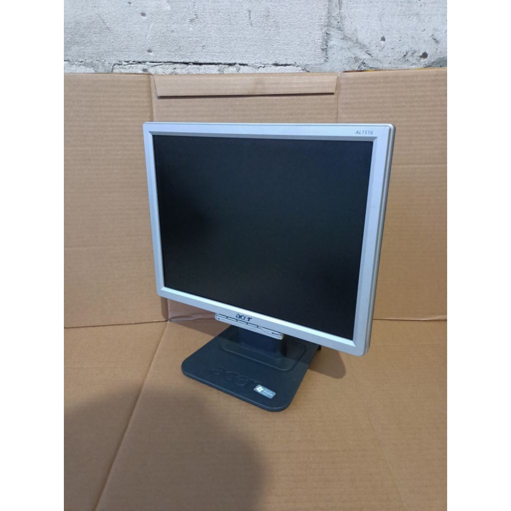 Monitor Acer AL1516 LCD 15inchi Kotak/Square Bagus Lengkap Kabel