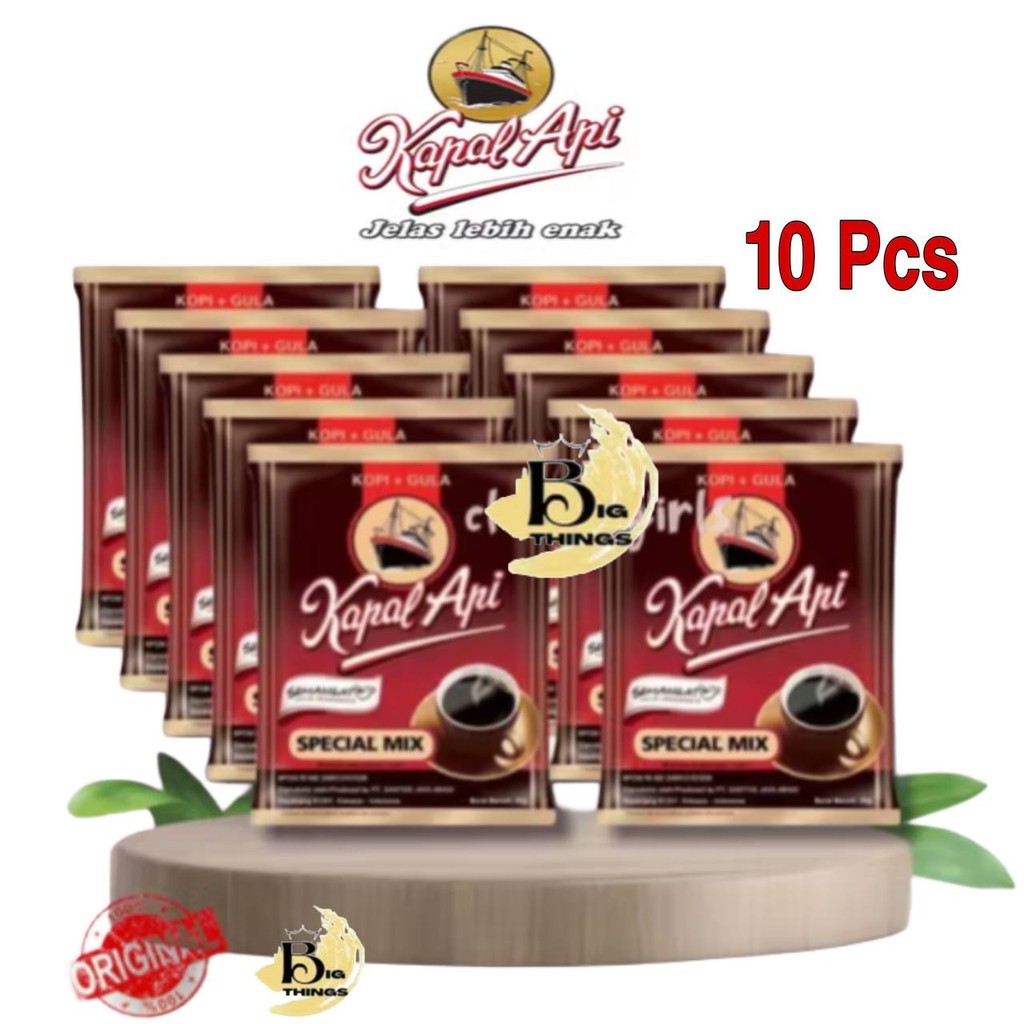 

Kopi Kapal Api Spesial Mix Kopi+Gula 1 Renceng (10 pcs) BPOM Halal Original