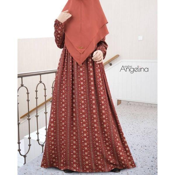 Atelier Angelina Versailles Sarah dan Little Zahra - Brick Red