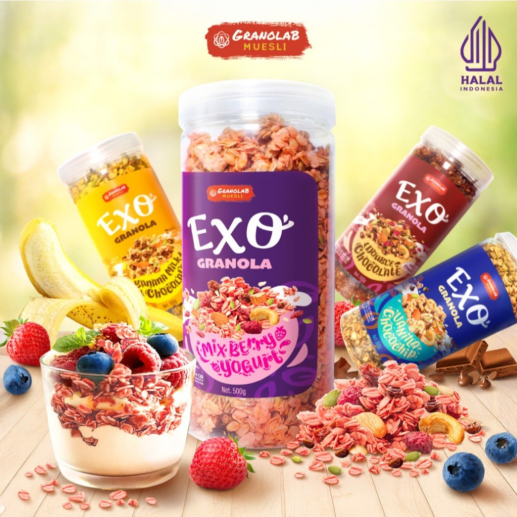 

GRANOLAB EXO Granola 500gr | Granolab Muesli Oat Cereal Breakfast and Snacking