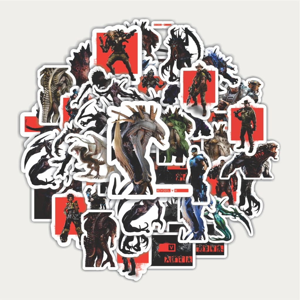 

Sticker Pack Stiker Game Series Evolve Karakter Mix 2 | Sticker TUMBLR | Stiker LAPTOP KOPER HELM