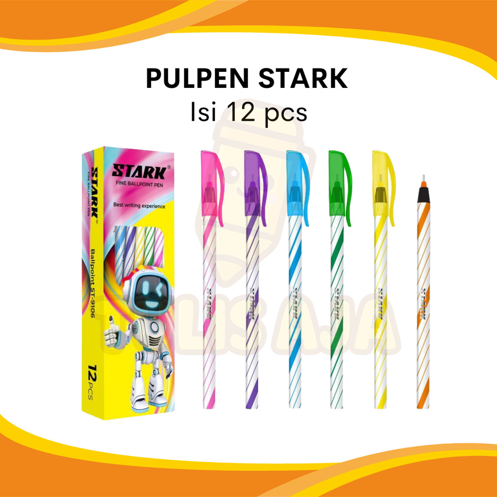 ATK MEDAN GROSIR PULPEN LILIN STARK MURAH ISI 12 PCS