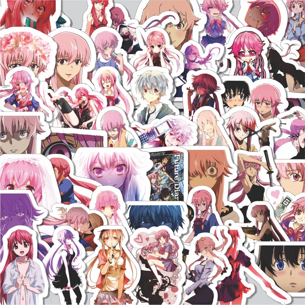 

Stiker Cutting Pack Stiker Anime Series Mirai Nikki Karakter Mix 2 Isi 100Pcs Series Aesthetic Lucu Keren Untuk Koper Bahan Vynil