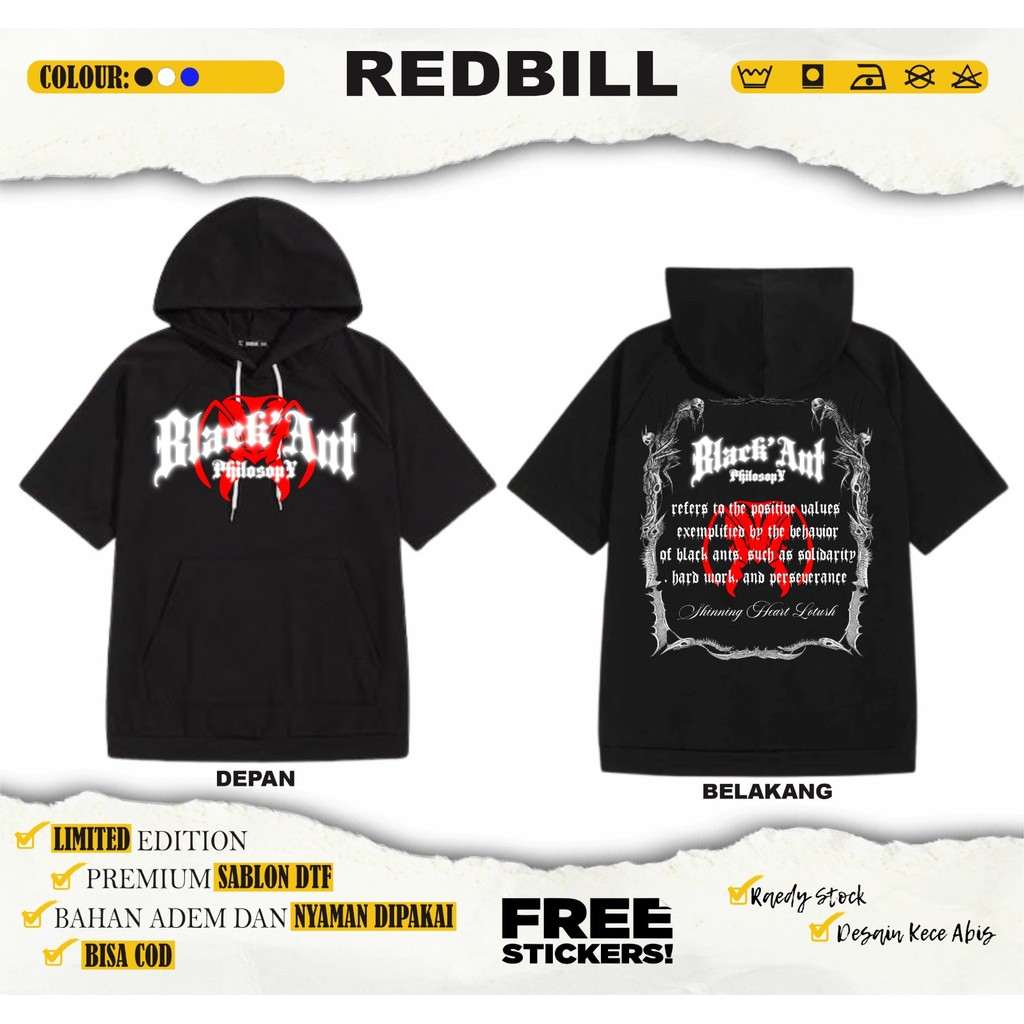 Ts-HOODIE PSHW MENYALA BLACK ANT PHILOSHOPY TS HOODIE DISTRO PSHW - TS HOODIE PSHW MENYALA TERBARU