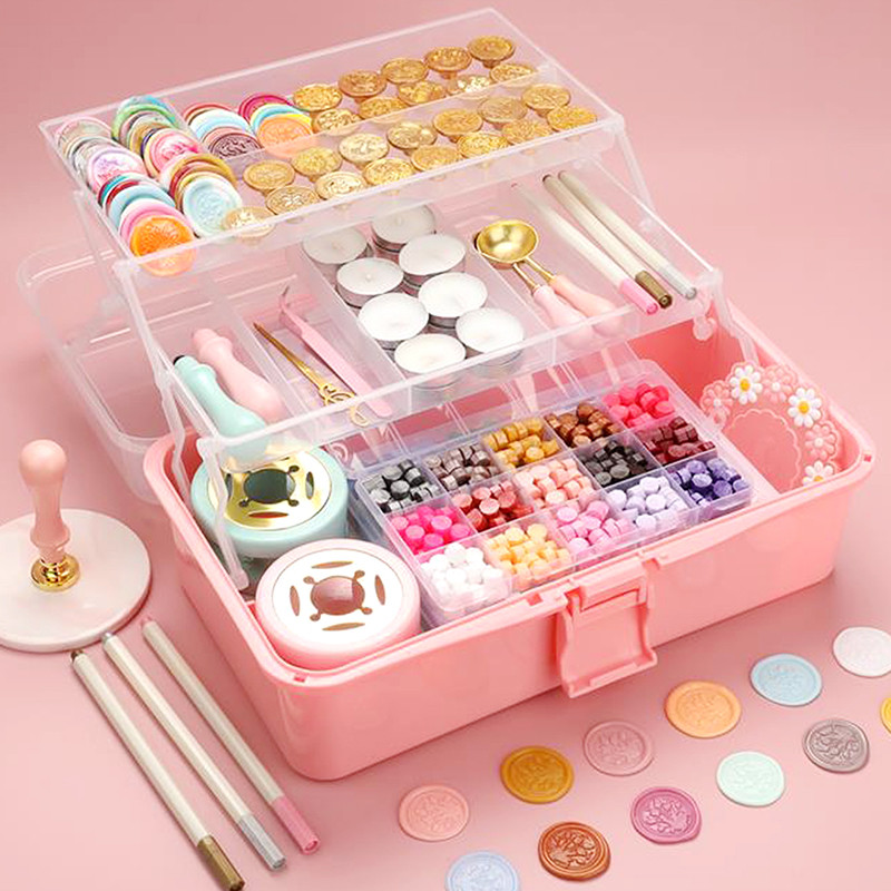 

Wax Seal Stamp Set Kit Sealing Wax Storage Box Seal Furnace Craft Supplies For Wax Seal Wedding Invitation Decoration