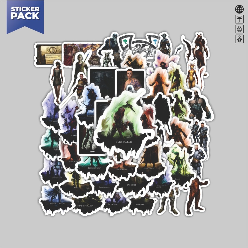 

[100PCS]Stiker Pack Stiker Game Series Chamelot Unchained Karakter MIX Aesthetic Vinyl Anti Air Dekorasi Sticker Laptop Buku Journal Koper Helm Casing HP Gitar Helm Skateboard