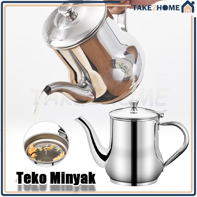 Teko Minyak/Teko Penyaring Teh/Pot penyaring atau Teko air minum