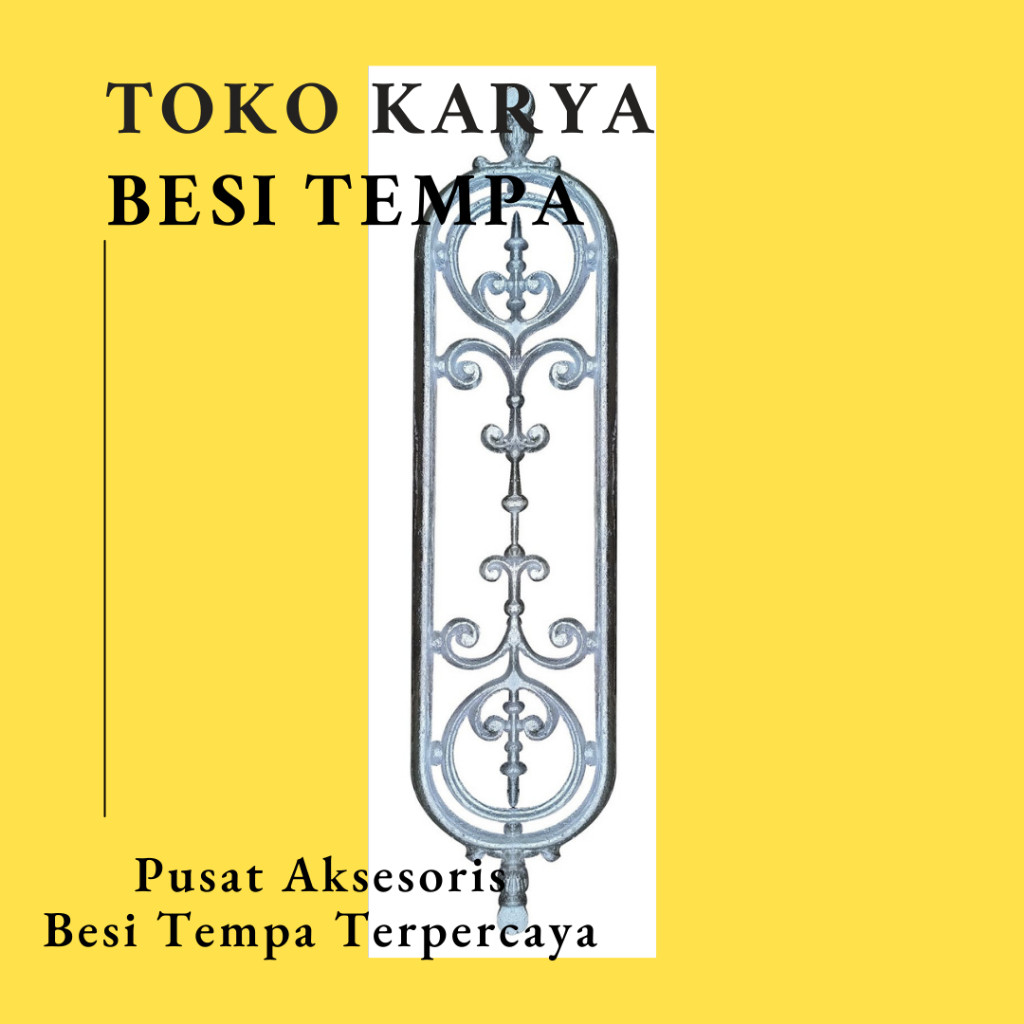 TAM.ZAM Ornamen Pagar Besi OR-1184 / Ornamen Pagar Besi Daun / Ornamen Pagar Besi Aluminium / Orname