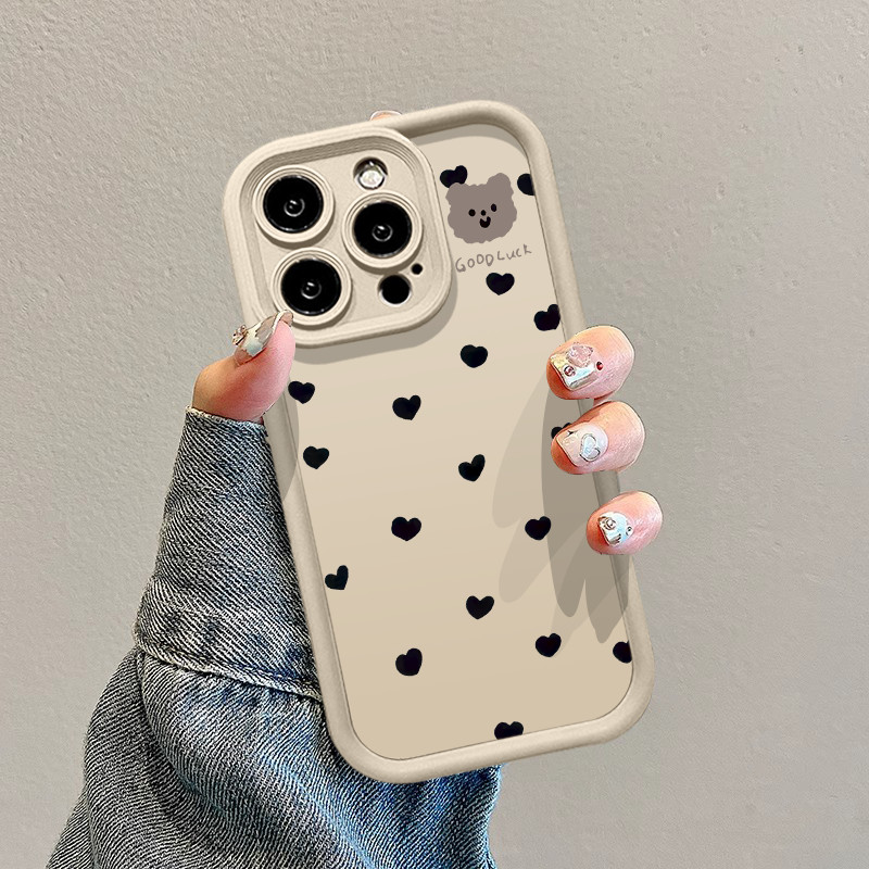 Gelombang cinta Casing Untuk IPhone 16 11 15 13 14 12 Pro Max 7Plus 8Plus SE 2020 XR X XS Max 16 7 8