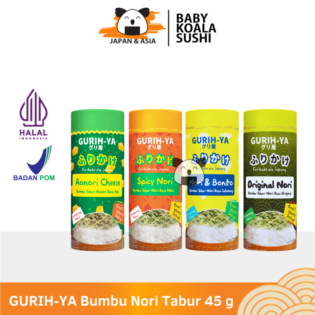 

GURIH-YA Bumbu Tabur Nori 45 g Halal | Seaweed Nori Seasoning | Non MSG
