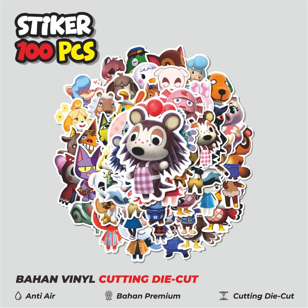 

Terbaru! 50 pcs Stiker Game Animal Crossing Nintendo Char Mix 2 Dekorasi Lucu Kreatif untuk Notebook, Skateboard, HP