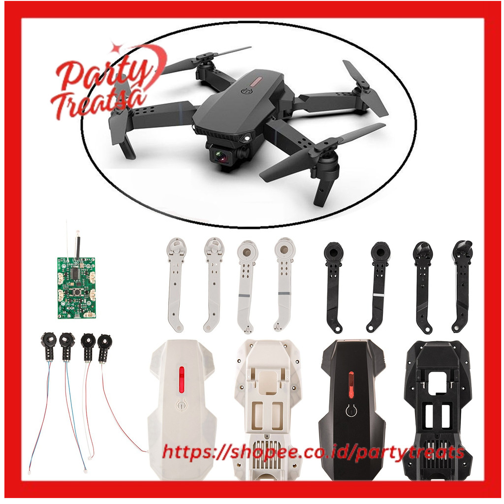 E88 Pro Drone Accessories, Drone Arm / Motor / Circuit Board / Upper Shell / Lower Shell Cover Easy 