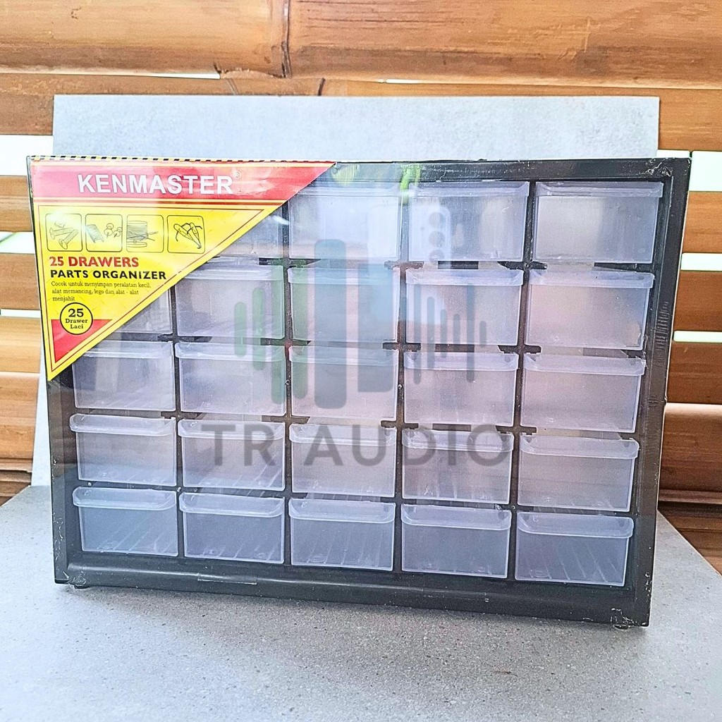 Rak Komponen Elektronik Kenmaster | 25 Slot Penyimpanan Tertata