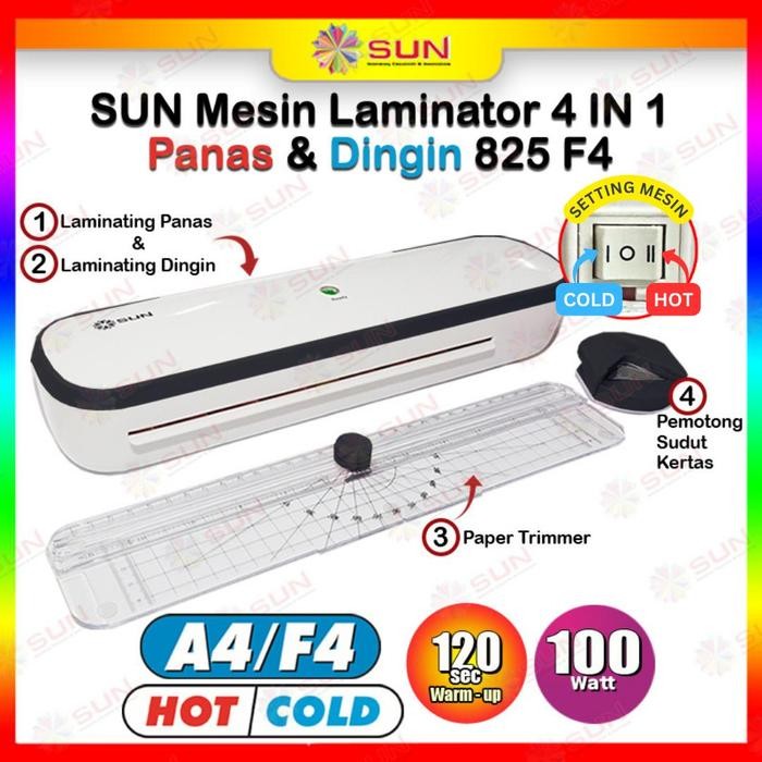 

Mesin Laminating Panas & Dingin A3 / F4 / A4 - Plastik Laminating Panas A3 / F4 / A4 - Laminating Panas & Laminasi Dingin untuk KTP, Ijasah, KK, Sertifikat, Akte, Dokumen - 6 in 1 821 A3, Surabaya