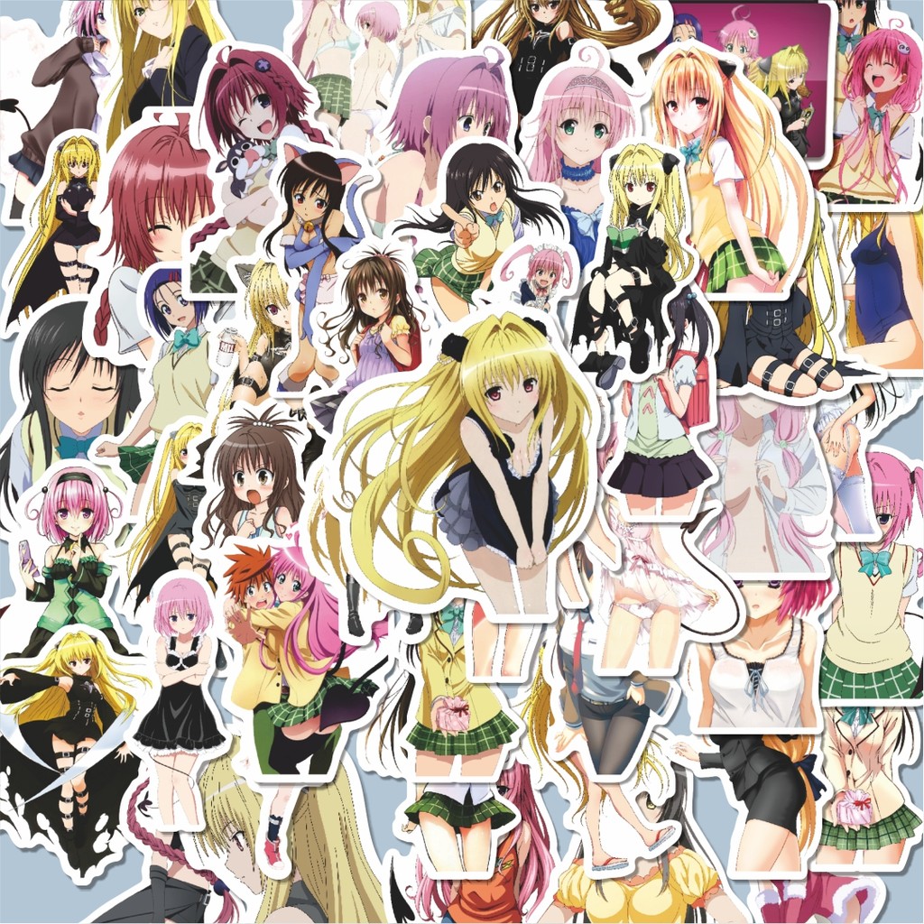 

100PCS Lucu Stiker Anime To Love Ru Char Mix 1 Stiker Aesthetic Stiker Anti Air Stikers Berperekat Waterproof sticker decal buat Motor Helm Buku Journal Koper Casing HP Laptop Botol Minum Hadiah anak