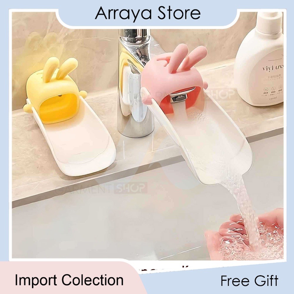 Penyambung Kran Cuci Tangan Wastafel Silikon Karakter Lucu Pemanjang Kran Faucet Extender 【Arraya Sh