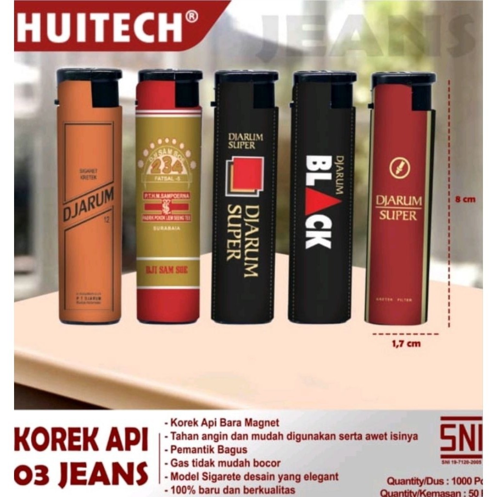 ( READY ) KOREK API BARA / KOREK GAS BARA MERK HUITECH ISI 50PCS