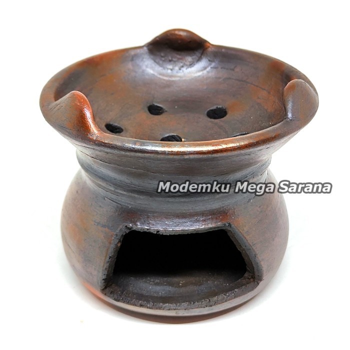 Pawon Gerabah | Tungku Anglo Mini Tanah Liat Diameter 14 cm Miniatur Anglo Kecil Pembakar Dupa Aroma
