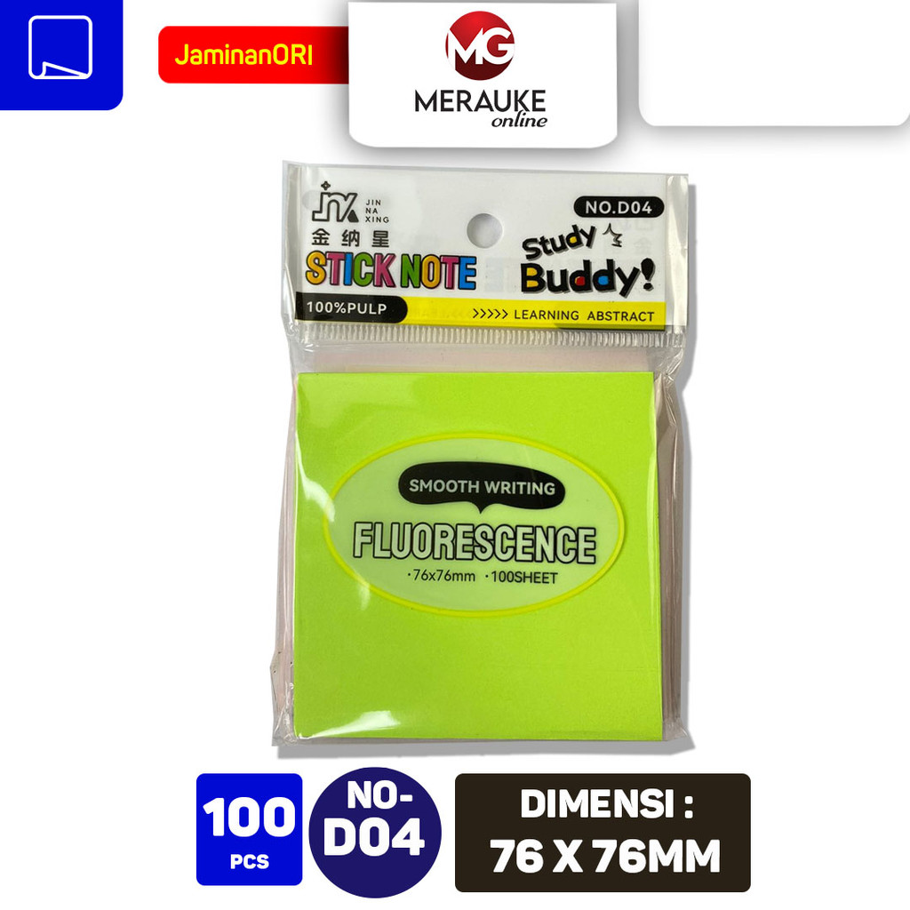 

JIN NA XING Sticky Notes FLUORESCENCE 5 WR D04