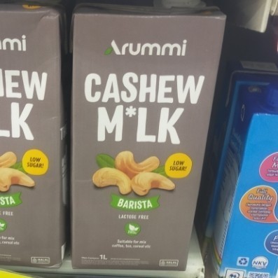 

arummi cashew milk drink susu kacang mede barista low sugar 1ltr