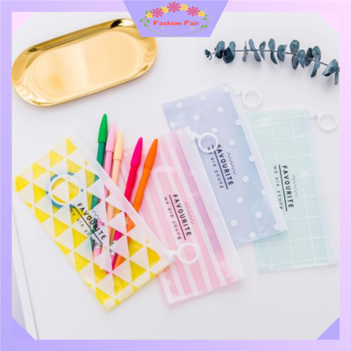 

FASHION FAIR S656 Tempat Pensil Zipper Transparan / Tempat Kosmetik Zip / Zipper Bag / Pouch Zipper