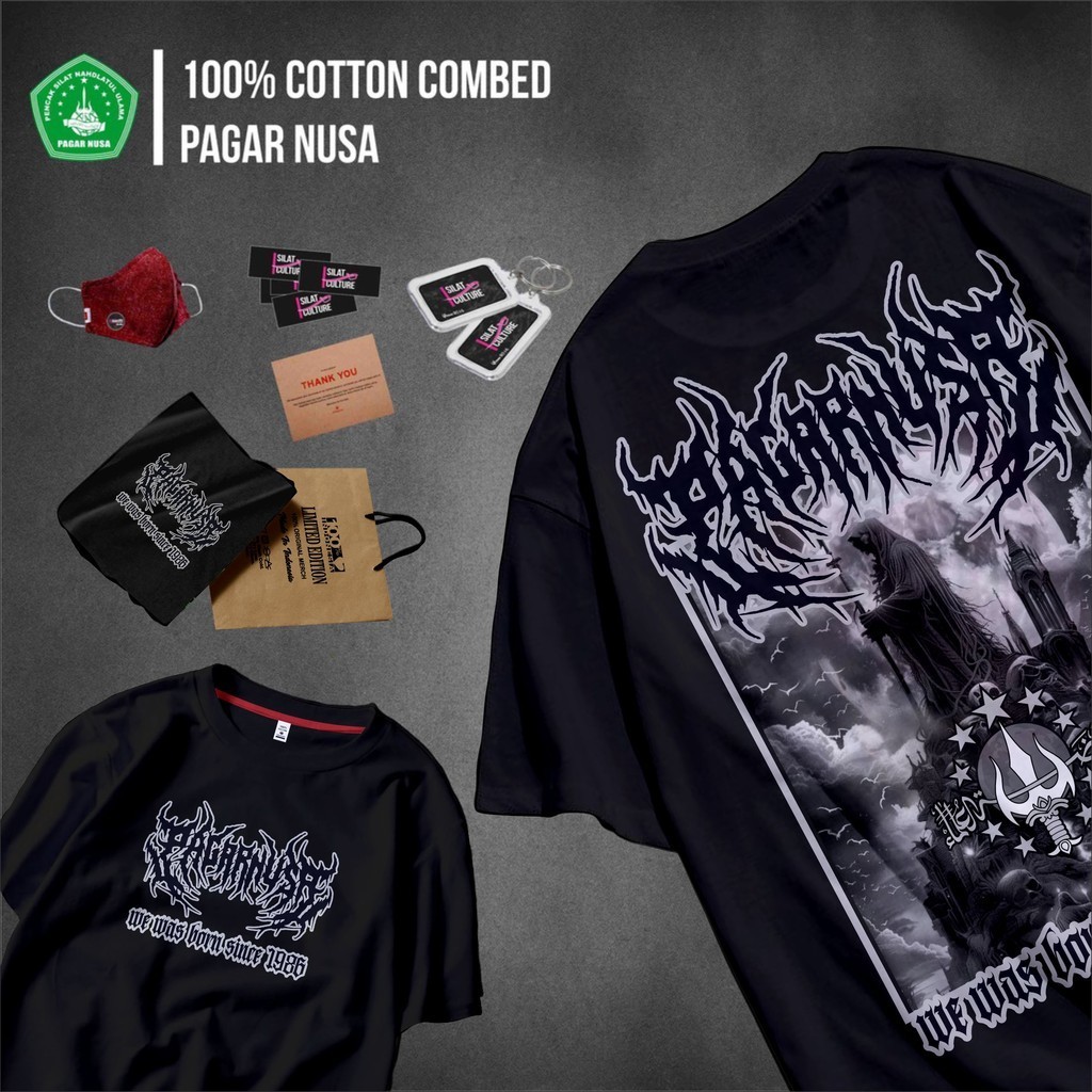 KAOS PAGAR NUSA DARK METAL GASMI ARPANSA LIGAS SENYAPN GARAPN DISTRO PN 1986