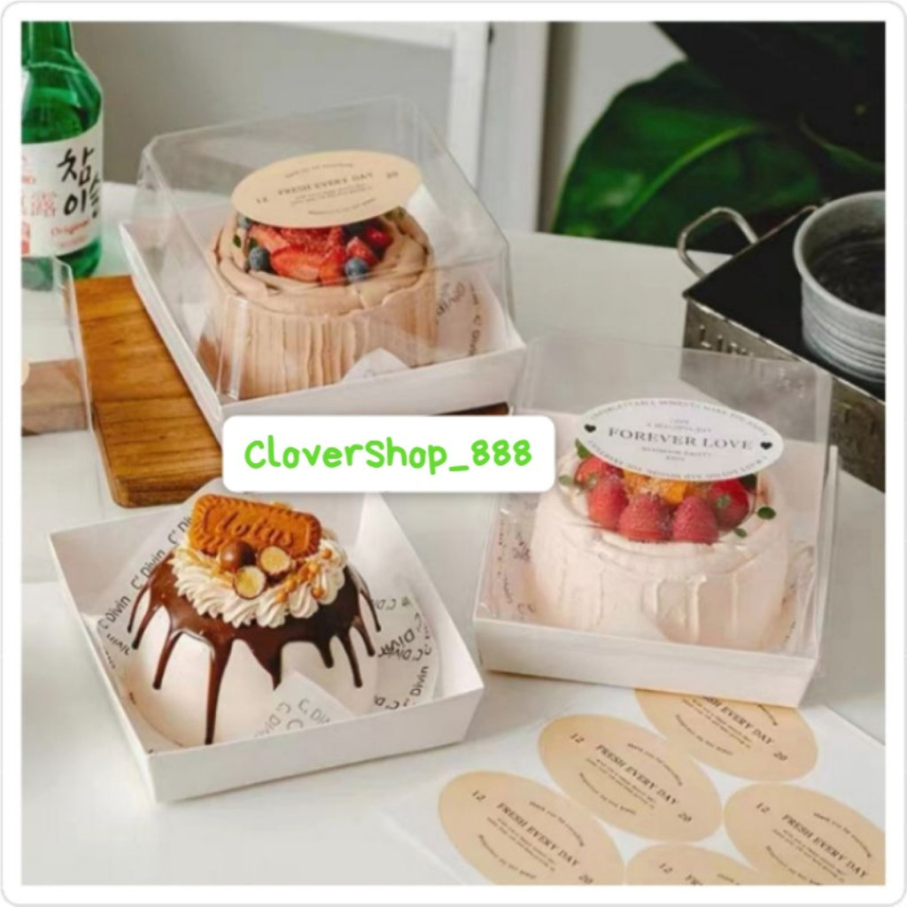 

10pcs Paper Box Kue Tart 16x16x10CM Mika BOx Kotak Kue Paper Box Cake Cup Dessert Kotak Kue / Burger Box Tinggi