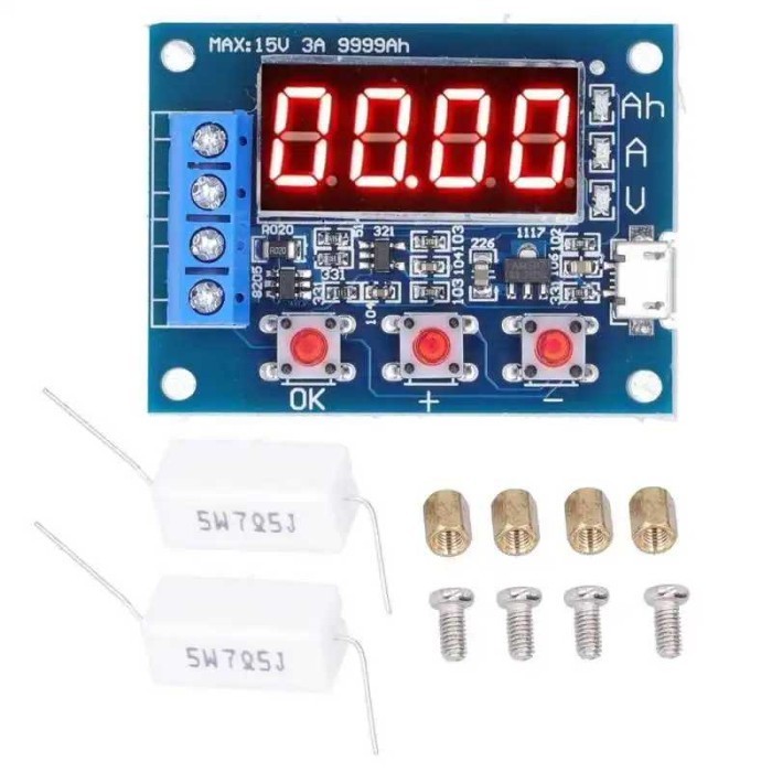 Buzper Modul Tester Kapasitas Baterai 18650 Battery Capacity Meter - HW586