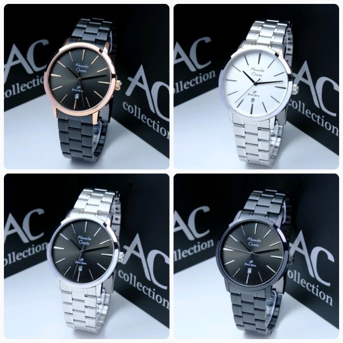 JAM TANGAN PRIA ALEXANDRE CHRISTIE AC1028 AC 1028 STAINLESS ORIGINAL. GARANSI RESMI 1 TAHUN - silver