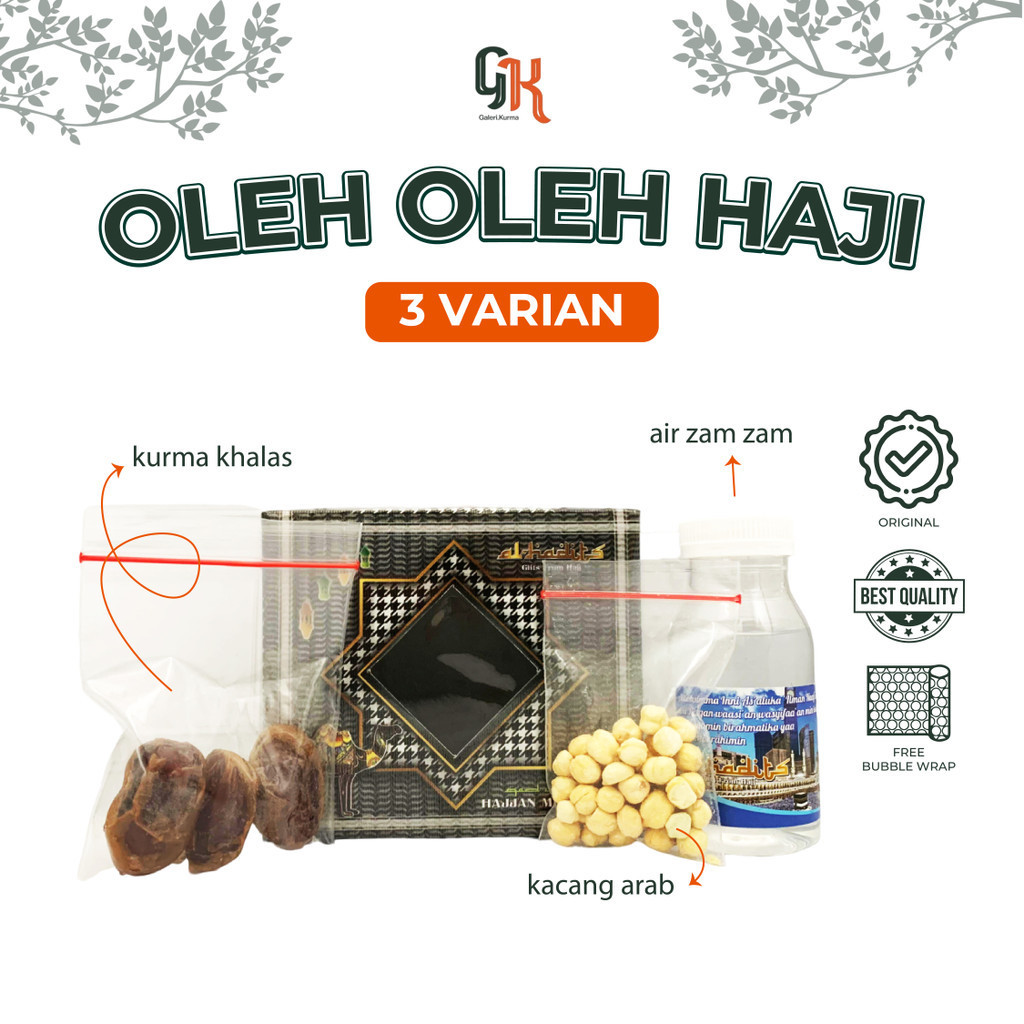 

PAKET OLEH OLEH HAJI DAN UMROH GROSIR MURAH ZAMZAM KHALAS KISMIS 3 VARIAN
